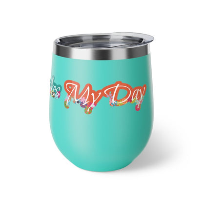 tumbler for best gift, turquoise, back view