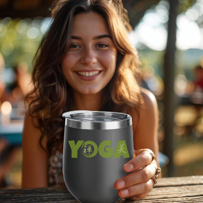 yoga graphic tumbler