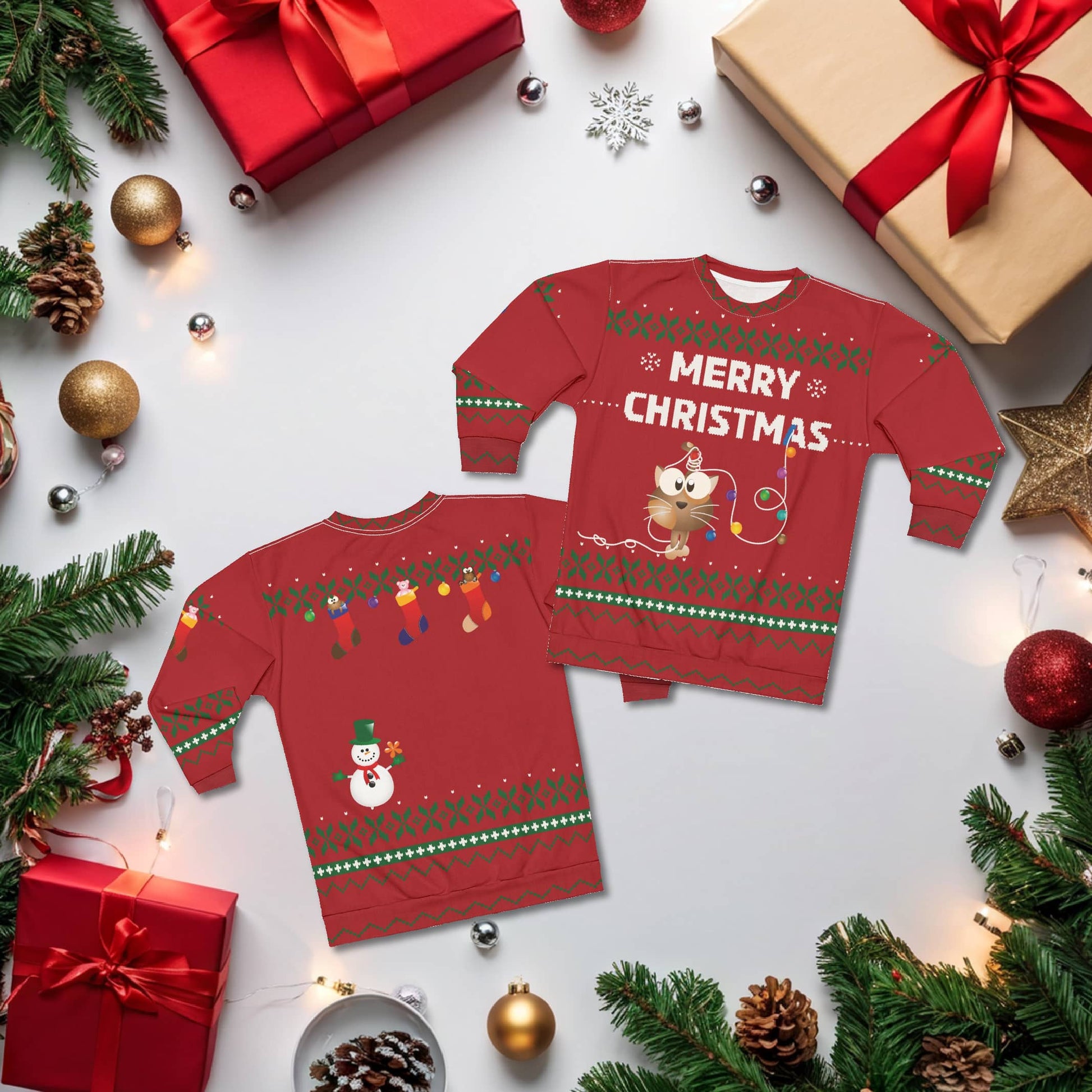 Christmas sweatshirt front and back