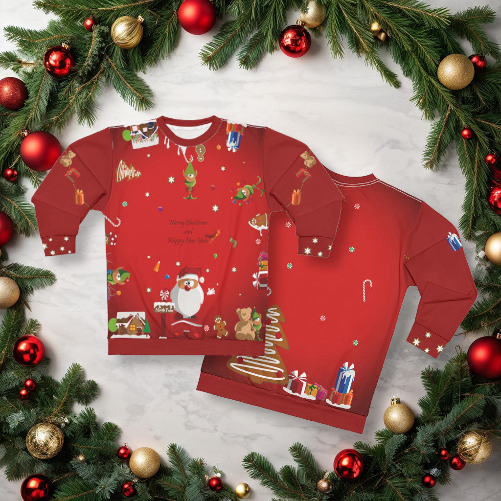 Christmas sweatshirt front and back